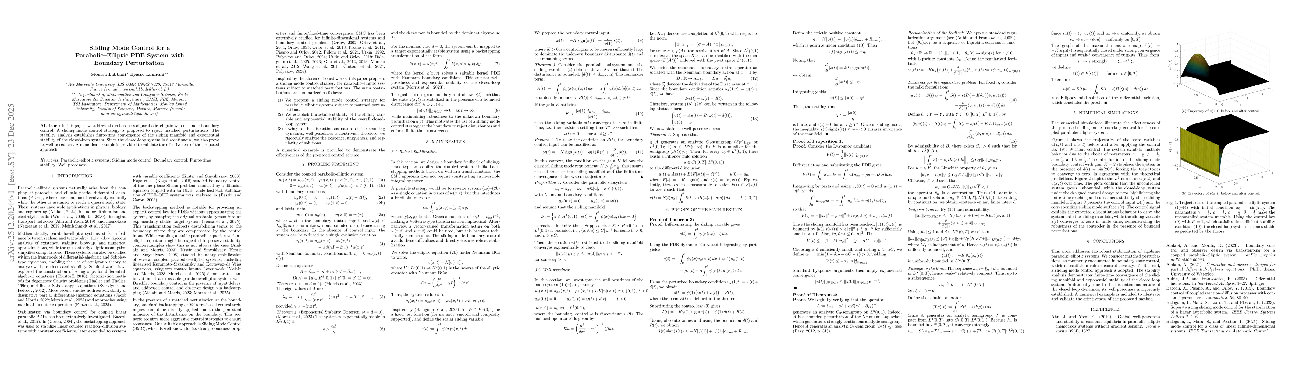 Thumbnail for Sliding Mode Control for a Parabolic-Elliptic PDE System with Boundary Perturbation