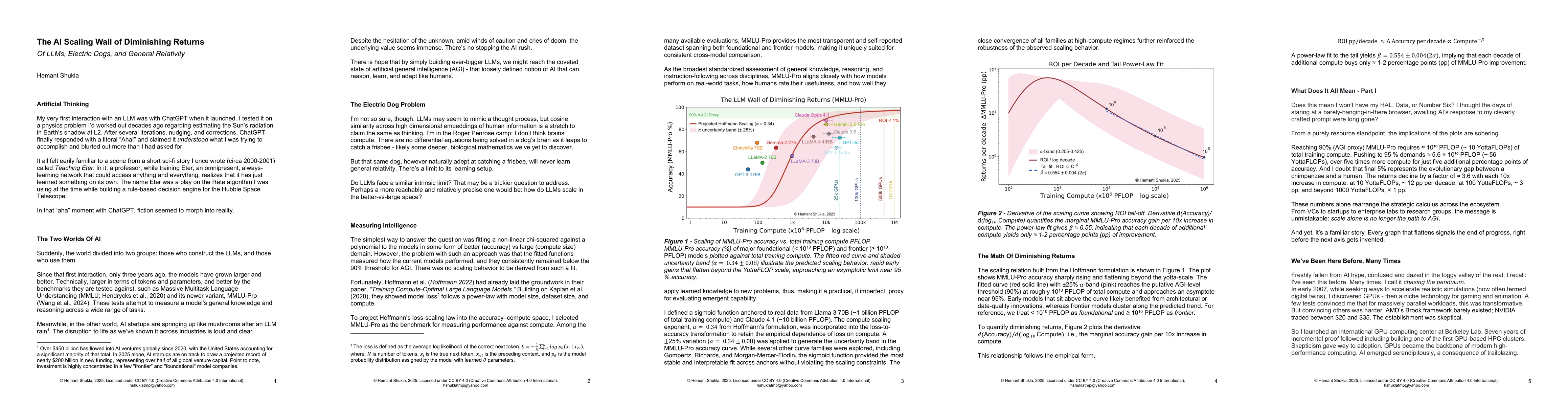 Thumbnail for The AI Scaling Wall of Diminishing Returns: Of LLMs, Electric Dogs, and General Relativity