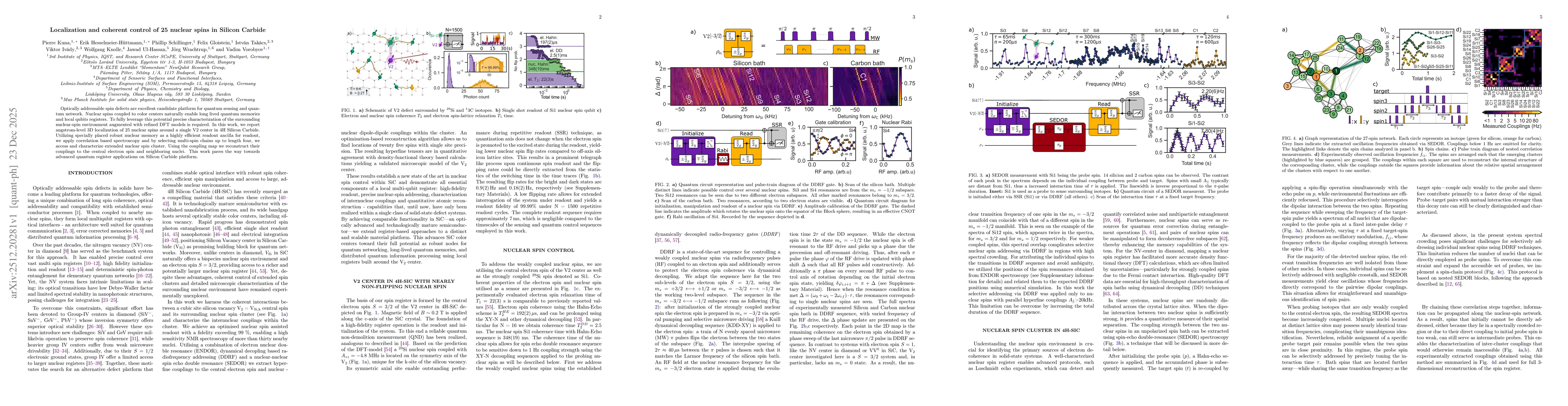 Thumbnail for Localization and coherent control of 25 nuclear spins in Silicon Carbide