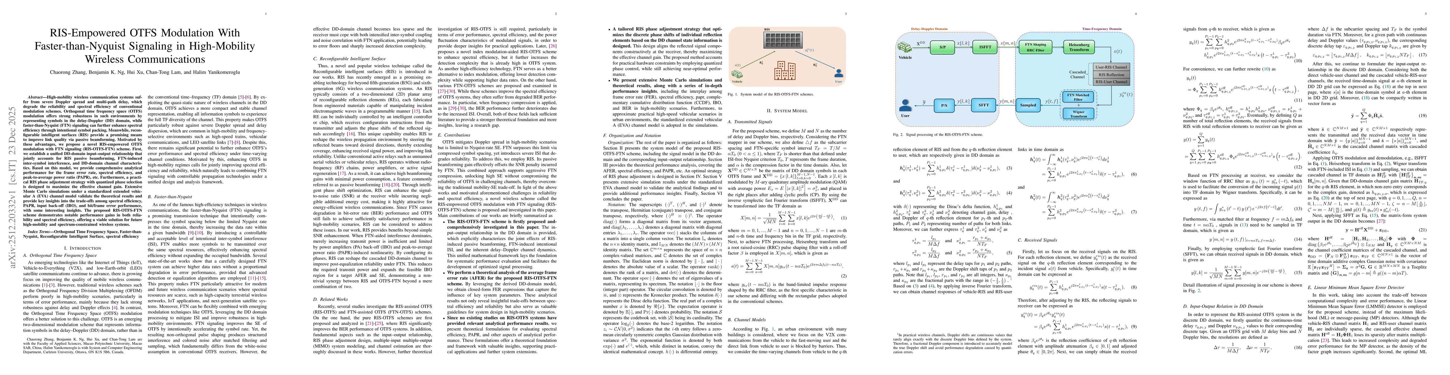 Thumbnail for RIS-Empowered OTFS Modulation With Faster-than-Nyquist Signaling in High-Mobility Wireless Communications