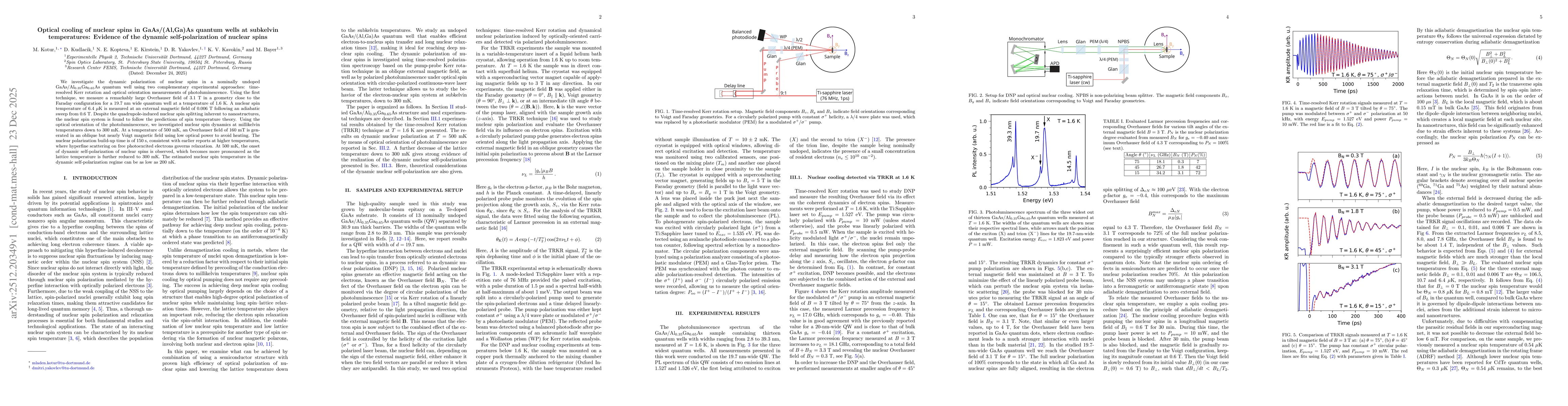 Thumbnail for Optical cooling of nuclear spins in GaAs/(Al,Ga)As quantum wells at subkelvin temperatures: Evidence of the dynamic self-polarization of nuclear spins