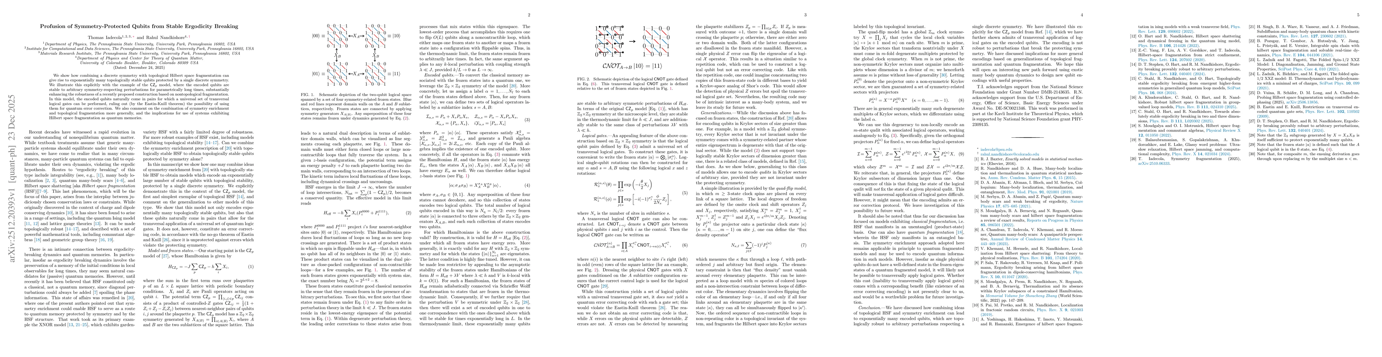 Thumbnail for Profusion of Symmetry-Protected Qubits from Stable Ergodicity Breaking