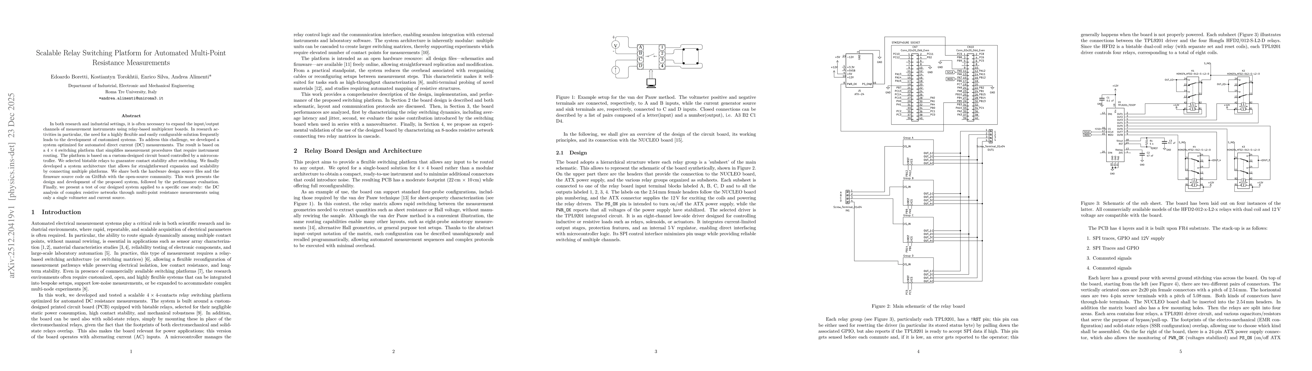 Thumbnail for Scalable Relay Switching Platform for Automated Multi-Point Resistance Measurements