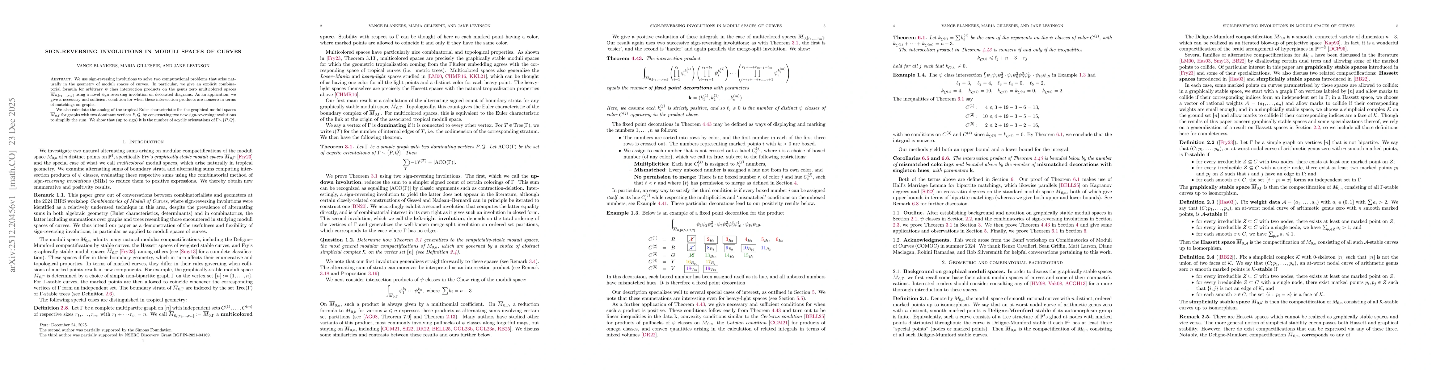 Thumbnail for Sign-reversing involutions in moduli spaces of curves