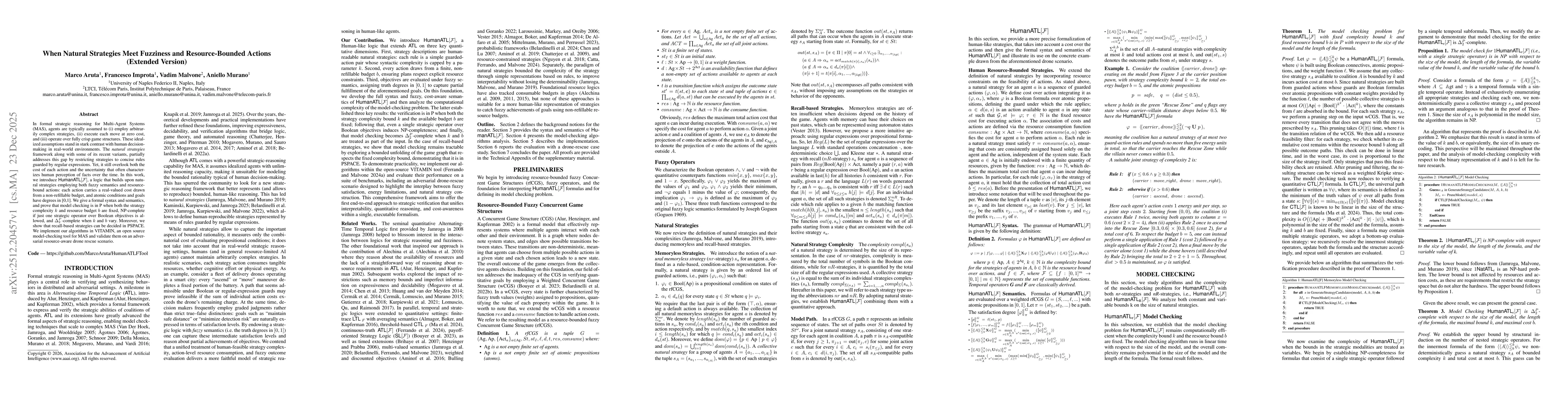 Thumbnail for When Natural Strategies Meet Fuzziness and Resource-Bounded Actions (Extended Version)