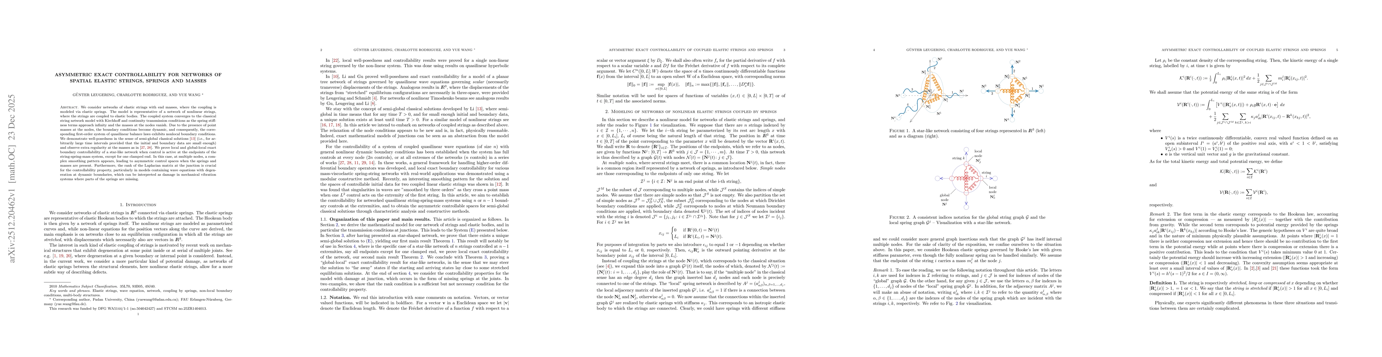 Thumbnail for Asymmetric exact controllability for networks of spatial elastic strings, springs and masses