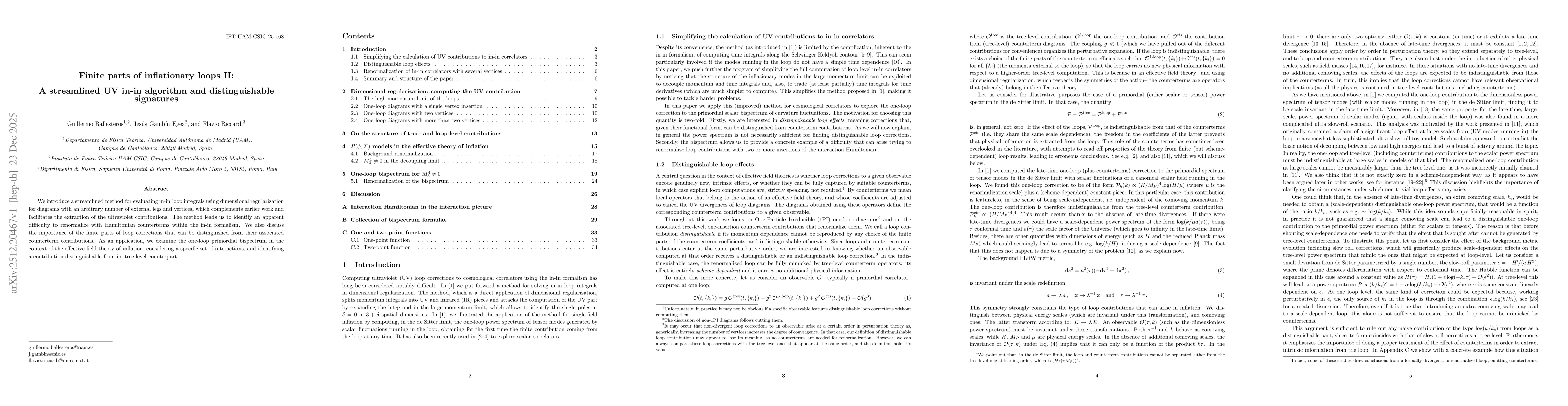 Thumbnail for Finite parts of inflationary loops II: A streamlined UV in-in algorithm and distinguishable signatures