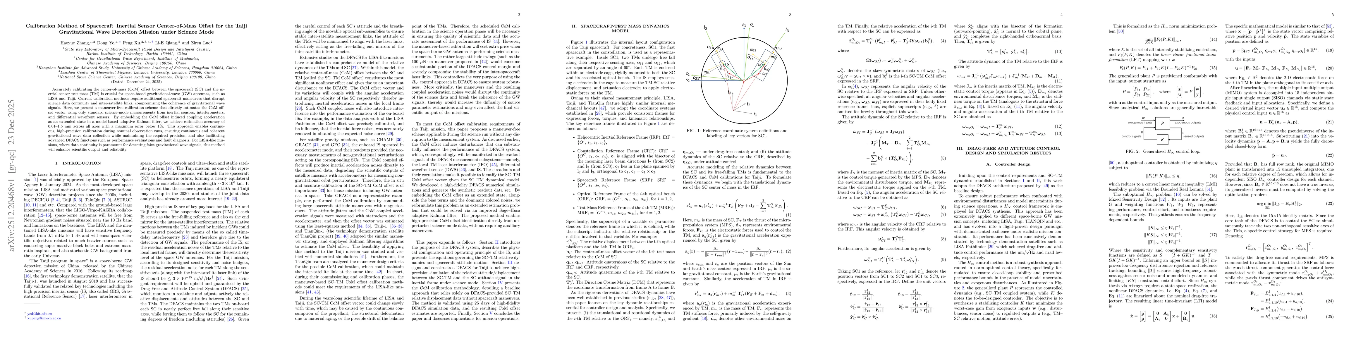 Thumbnail for Calibration Method of Spacecraft-Inertial Sensor Center-of-Mass Offset for the Taiji Gravitational Wave Detection Mission under Science Mode