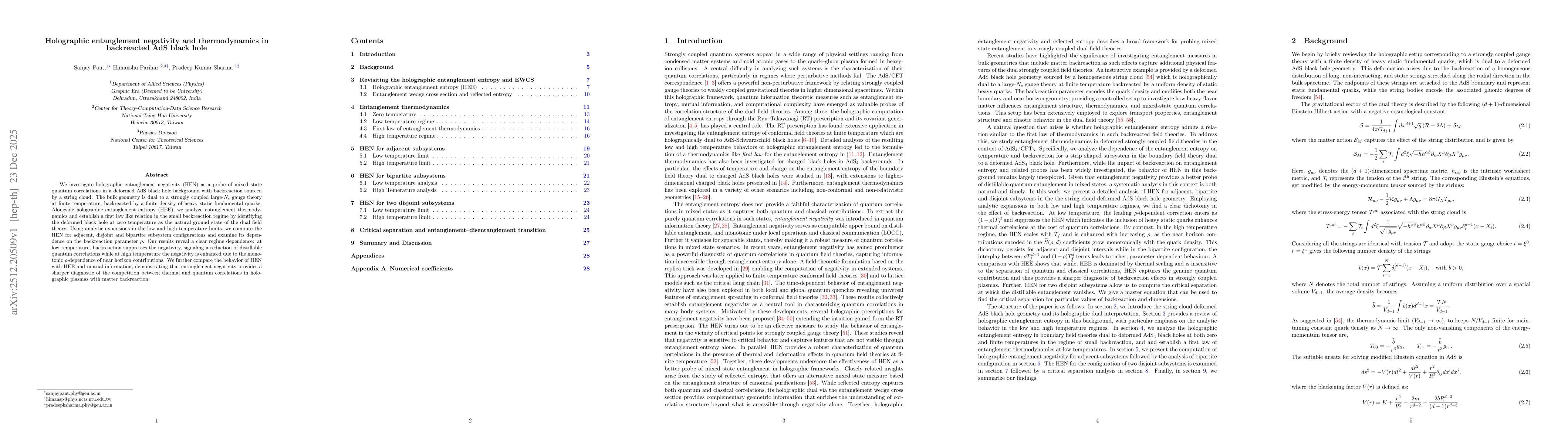 Thumbnail for Holographic entanglement negativity and thermodynamics in backreacted AdS black hole