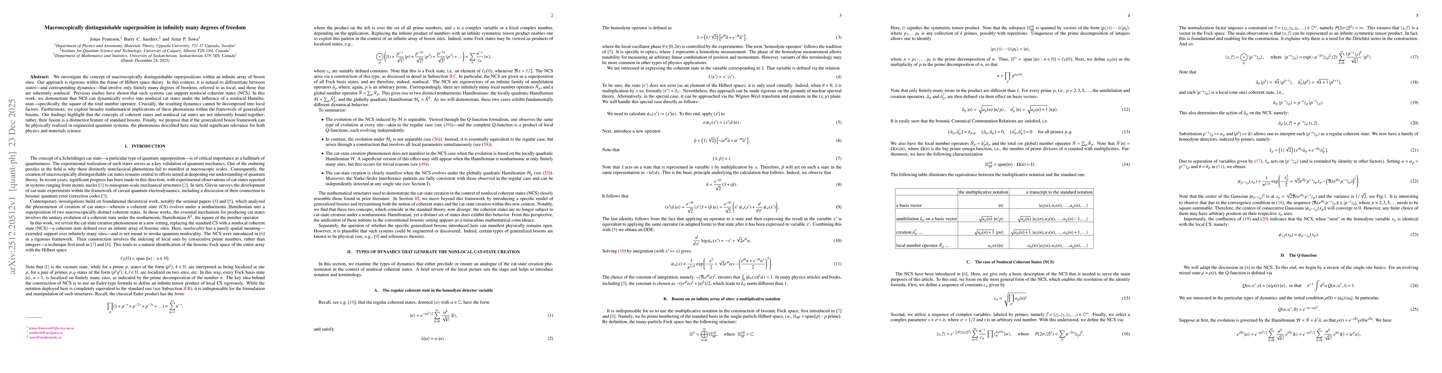 Thumbnail for Macroscopically distinguishable superposition in infinitely many degrees of freedom