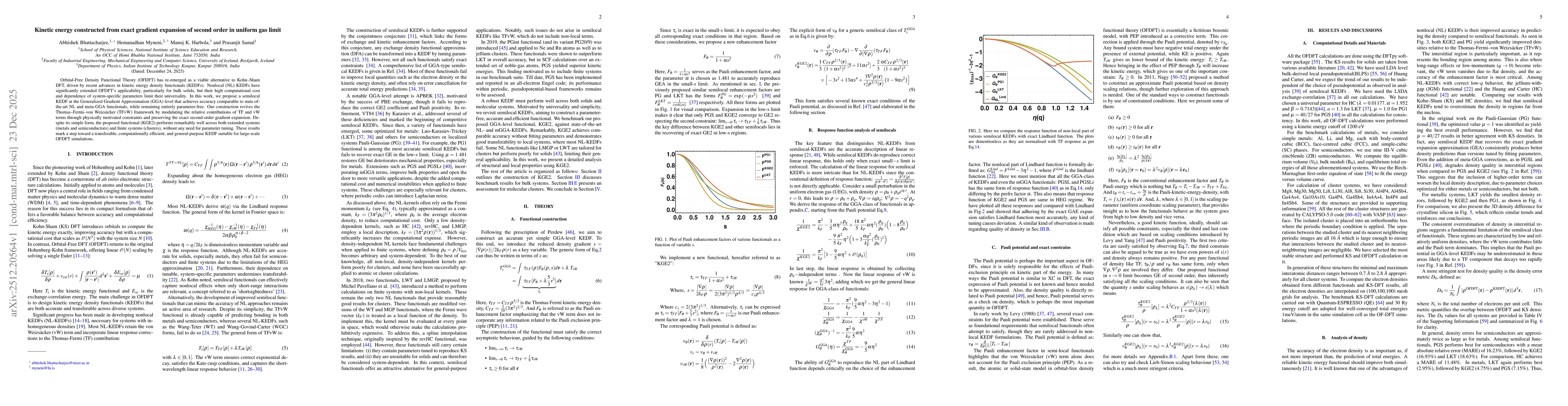 Thumbnail for Kinetic energy constructed from exact gradient expansion of second order in uniform gas limit