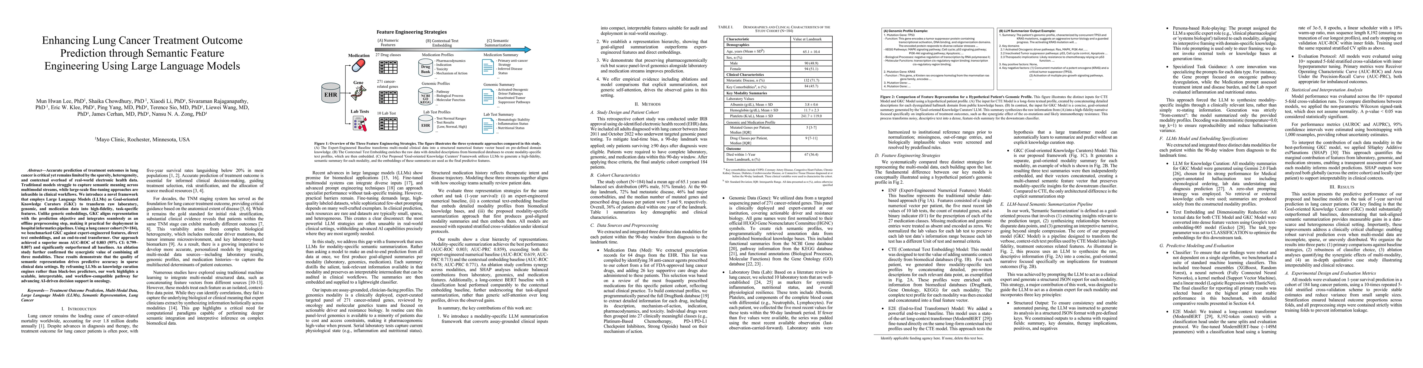 Thumbnail for Enhancing Lung Cancer Treatment Outcome Prediction through Semantic Feature Engineering Using Large Language Models