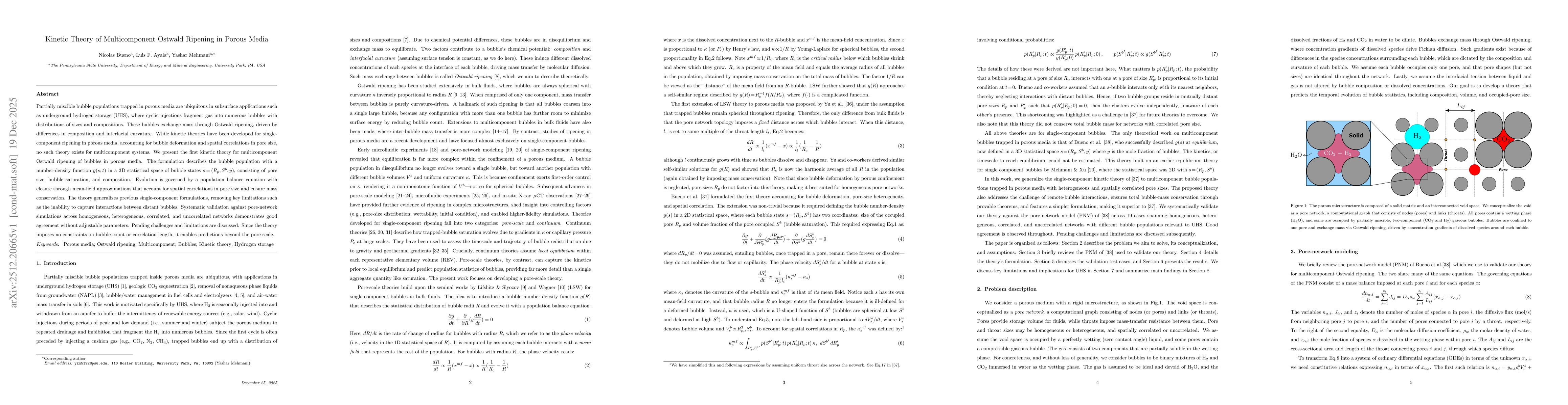 Thumbnail for Kinetic Theory of Multicomponent Ostwald Ripening in Porous Media