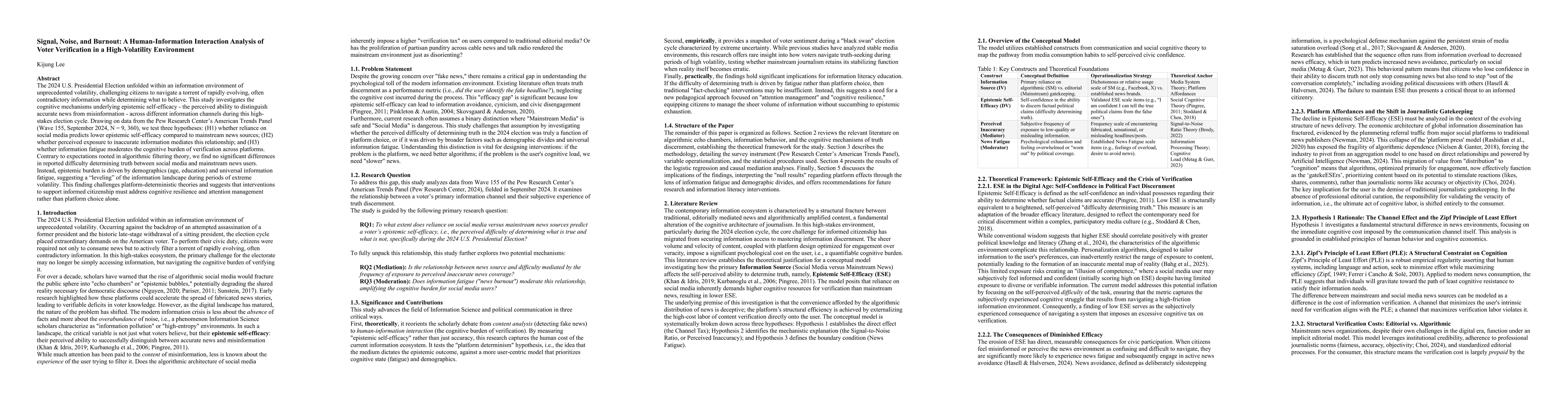 Thumbnail for Signal, Noise, and Burnout: A Human-Information Interaction Analysis of Voter Verification in a High-Volatility Environment