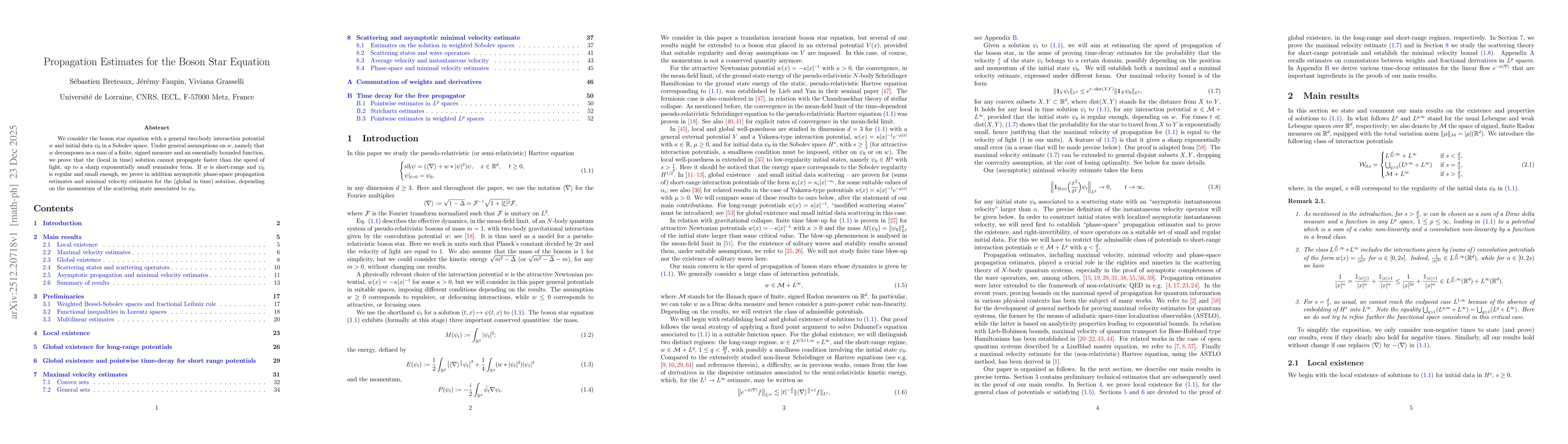 Thumbnail for Propagation Estimates for the Boson Star Equation