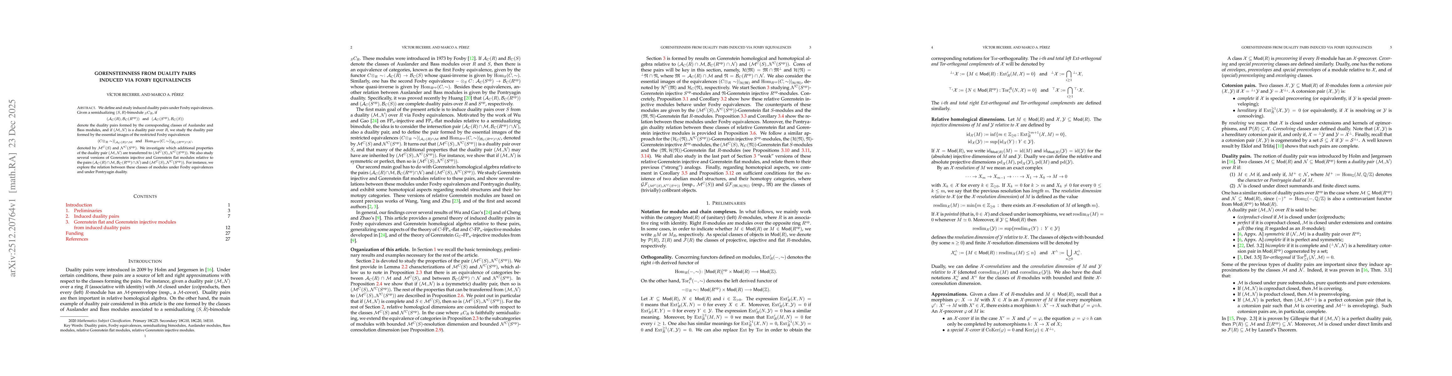 Thumbnail for Gorensteinness from duality pairs induced via Foxby equivalences