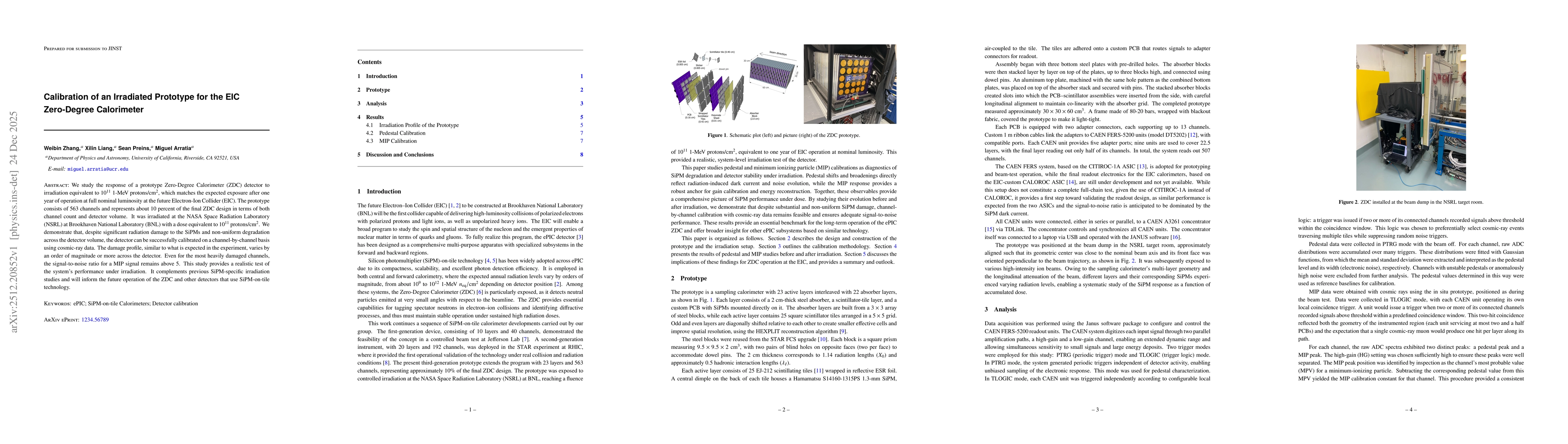 Thumbnail for Calibration of an Irradiated Prototype for the EIC Zero-Degree Calorimeter