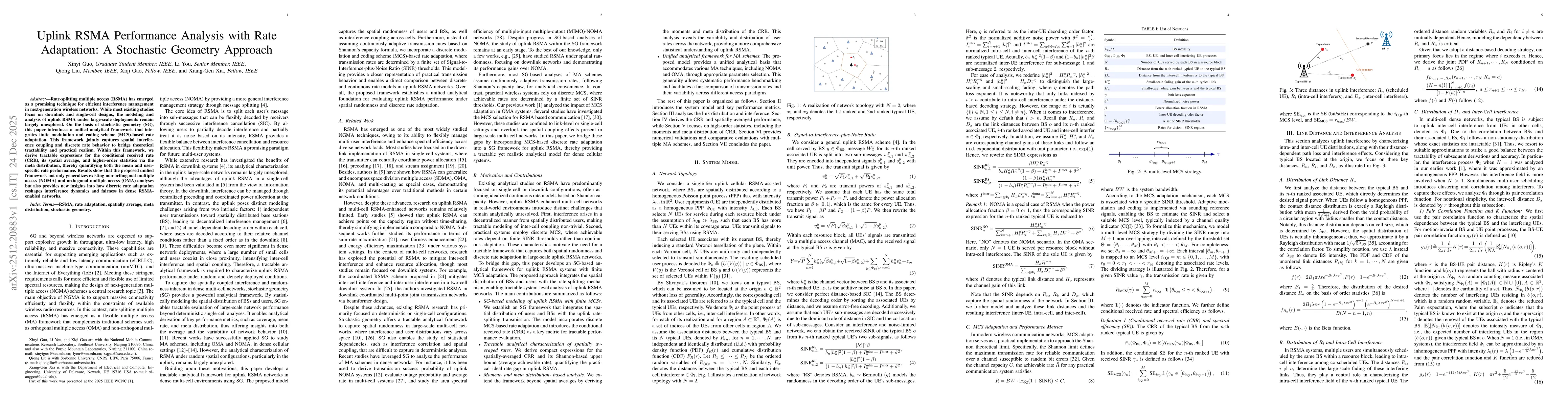 Thumbnail for Uplink RSMA Performance Analysis with Rate Adaptation: A Stochastic Geometry Approach