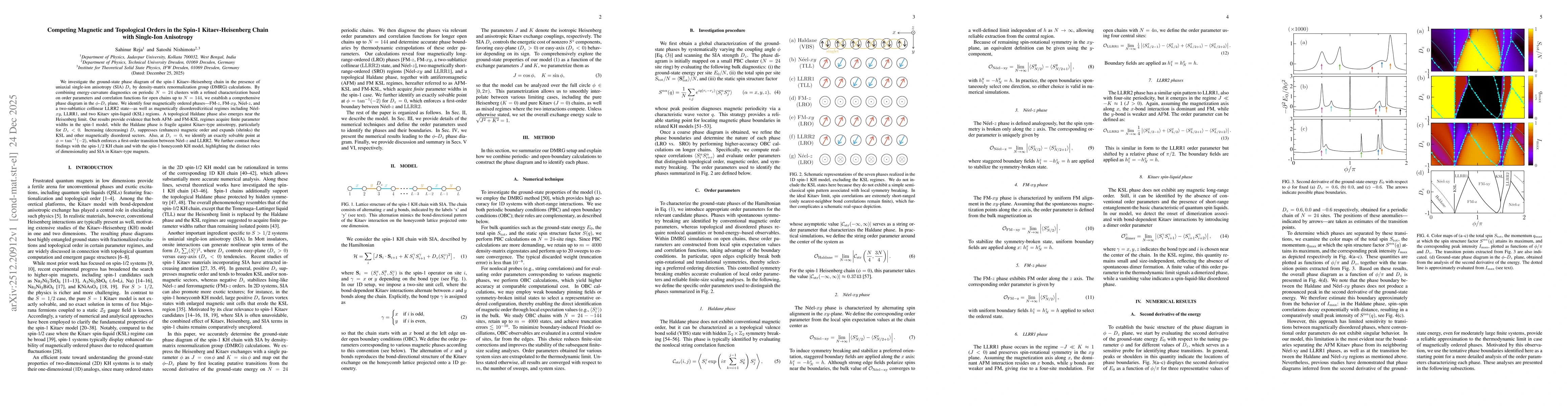 Thumbnail for Competing magnetic and topological orders in the spin-1 Kitaev-Heisenberg chain with single-ion anisotropy