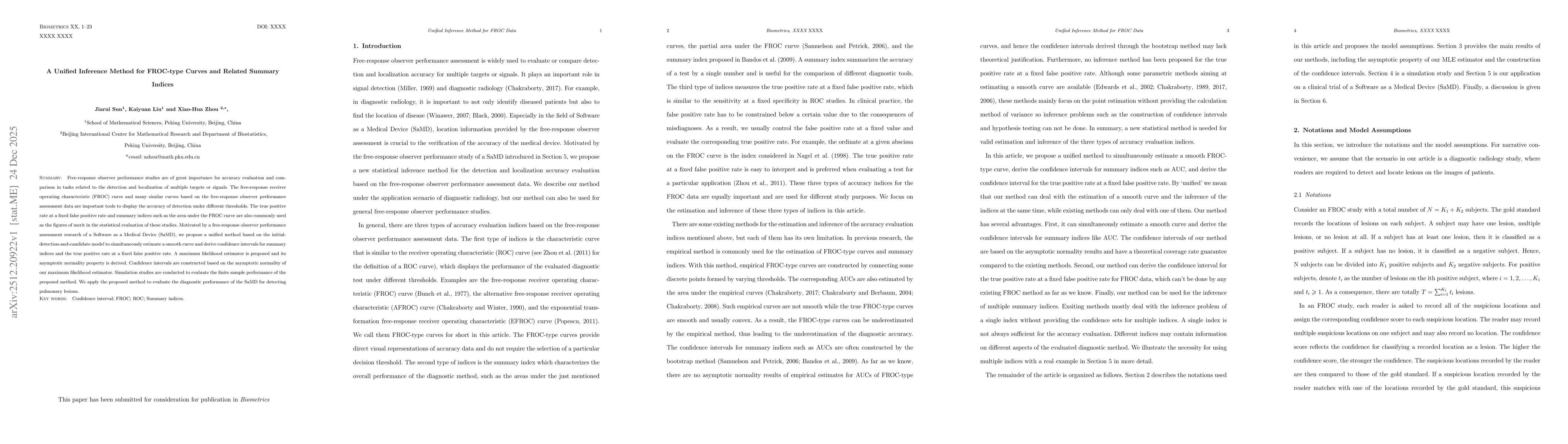 Thumbnail for A Unified Inference Method for FROC-type Curves and Related Summary Indices