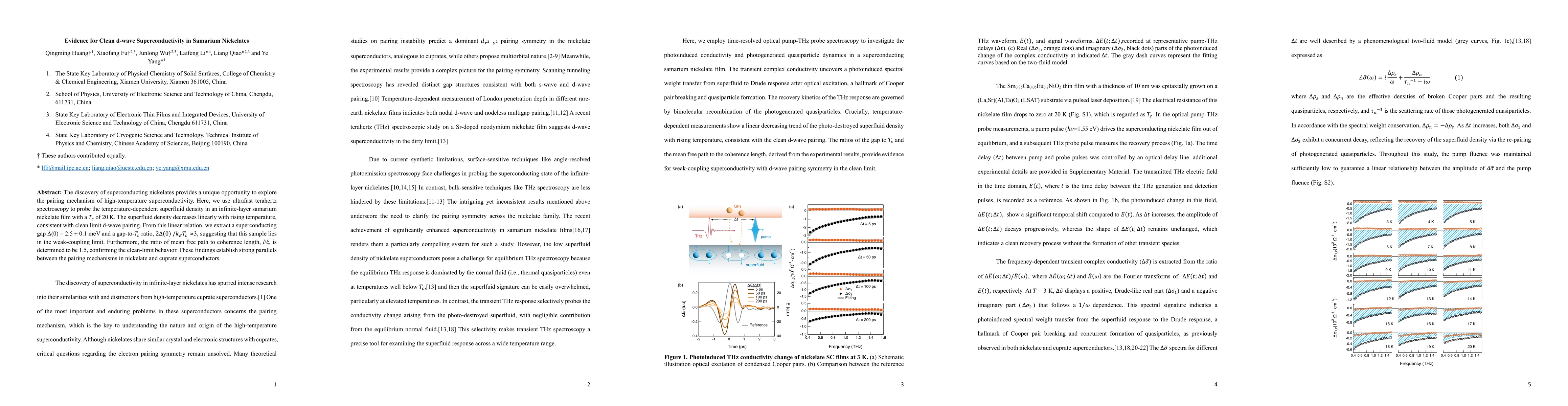 Thumbnail for Evidence for Clean d-wave Superconductivity in Samarium Nickelates