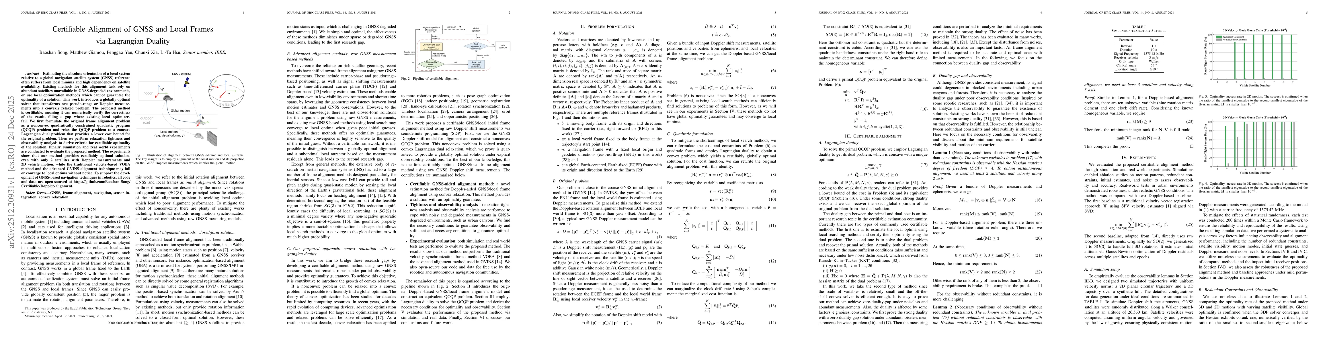 Thumbnail for Certifiable Alignment of GNSS and Local Frames via Lagrangian Duality