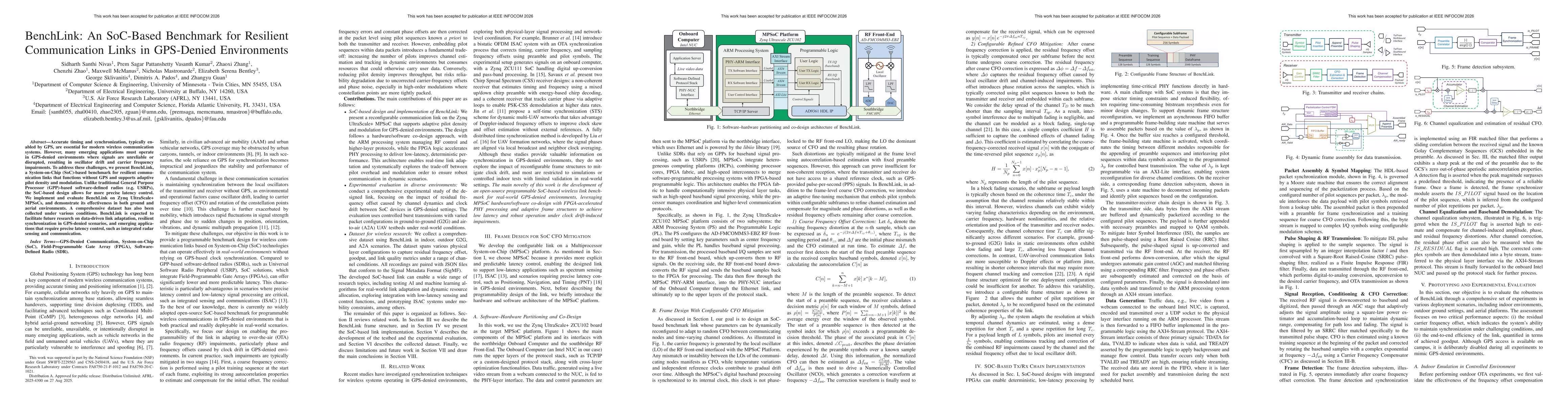 Thumbnail for BenchLink: An SoC-Based Benchmark for Resilient Communication Links in GPS-Denied Environments