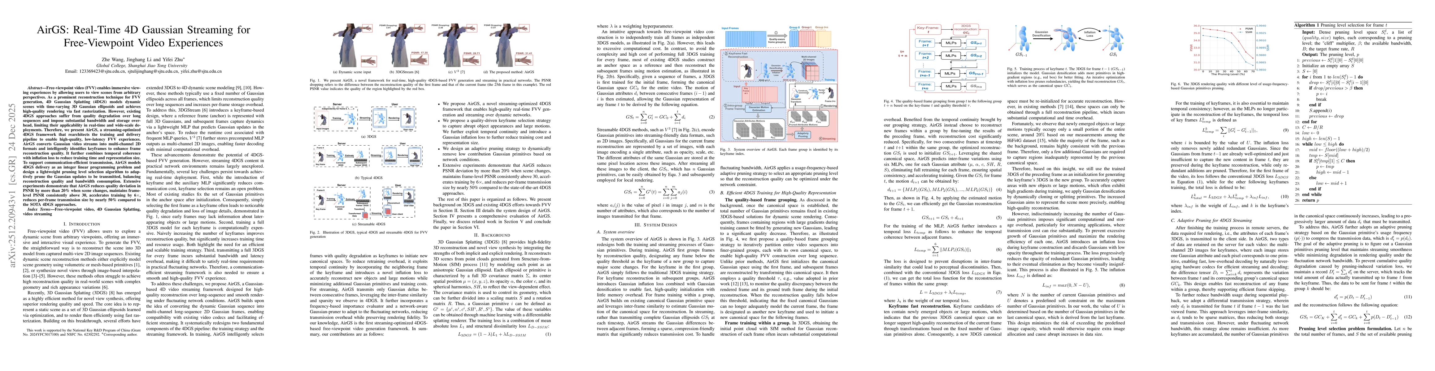 Thumbnail for AirGS: Real-Time 4D Gaussian Streaming for Free-Viewpoint Video Experiences