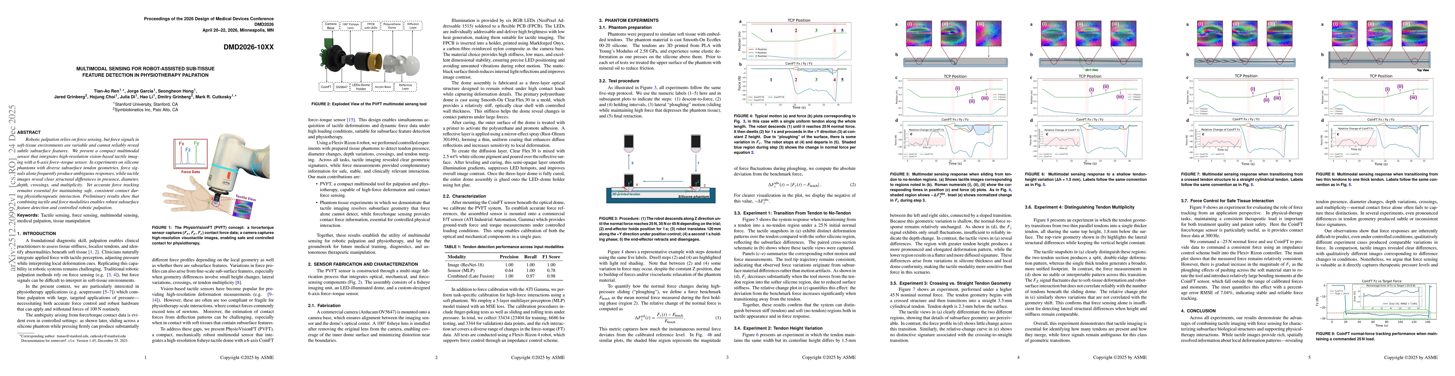 Thumbnail for Multimodal Sensing for Robot-Assisted Sub-Tissue Feature Detection in Physiotherapy Palpation