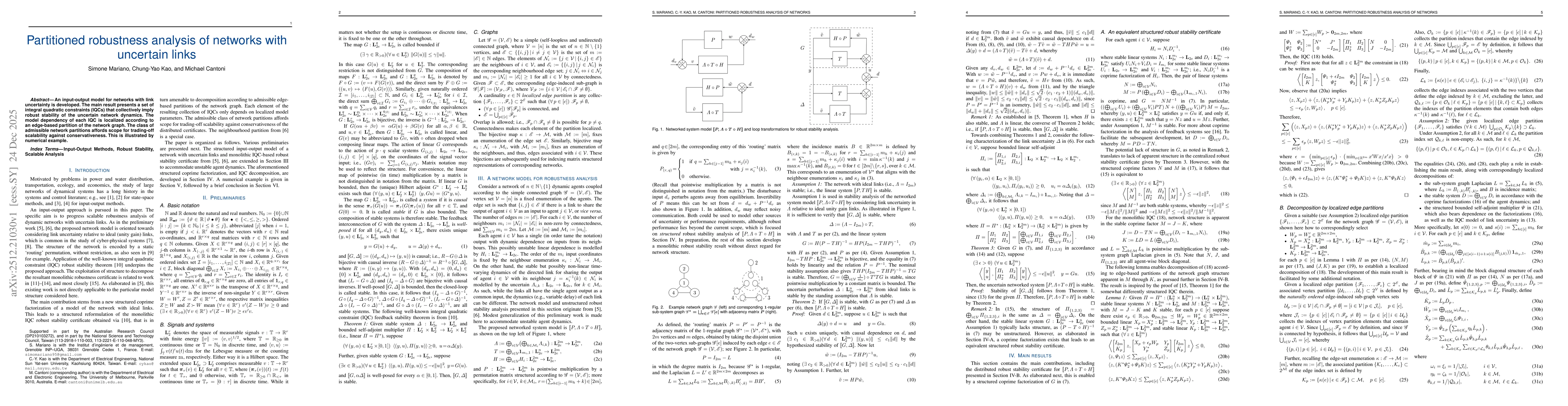 Thumbnail for Partitioned robustness analysis of networks with uncertain links