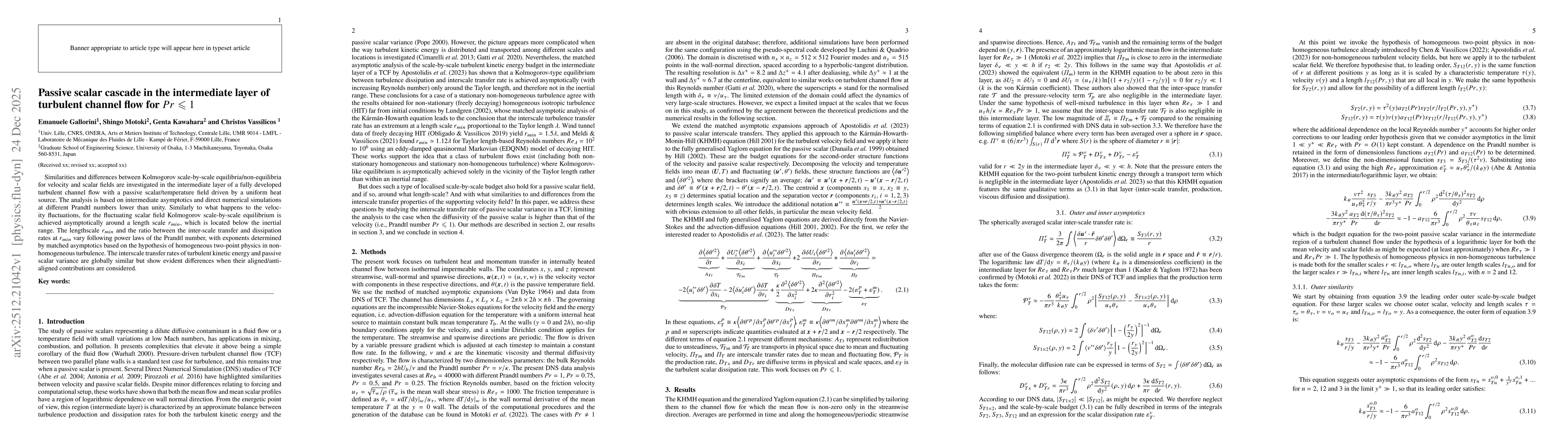 Thumbnail for Passive scalar cascade in the intermediate layer of turbulent channel flow for $Pr\leq 1$
