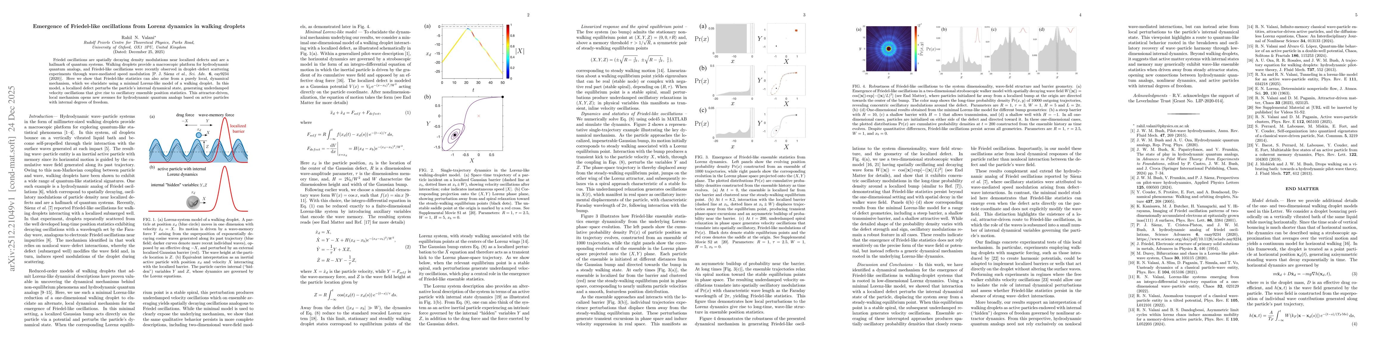 Thumbnail for Emergence of Friedel-like oscillations from Lorenz dynamics in walking droplets