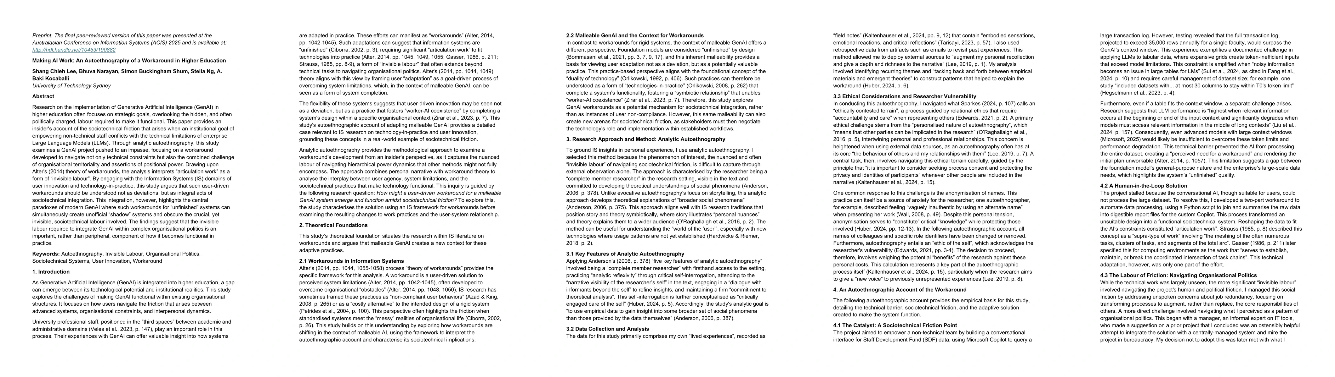 Thumbnail for Making AI Work: An Autoethnography of a Workaround in Higher Education