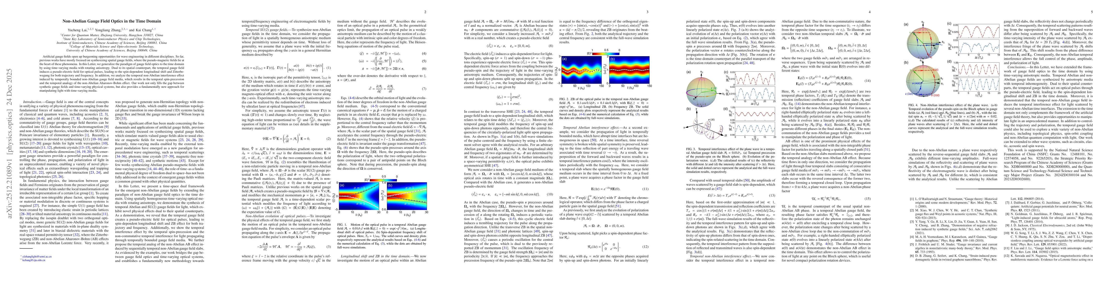 Thumbnail for Non-Abelian gauge field optics in the time domain