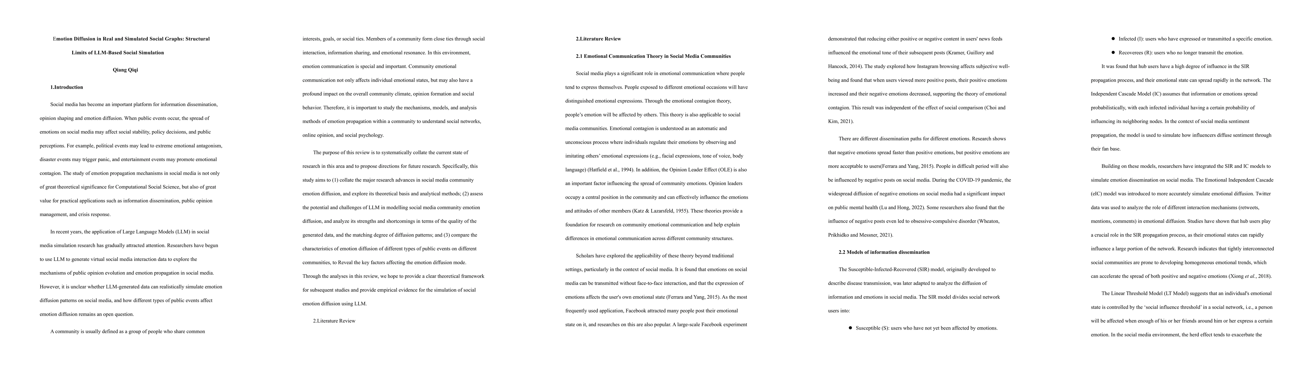 Thumbnail for Emotion Diffusion in Real and Simulated Social Graphs: Structural Limits of LLM-Based Social Simulation