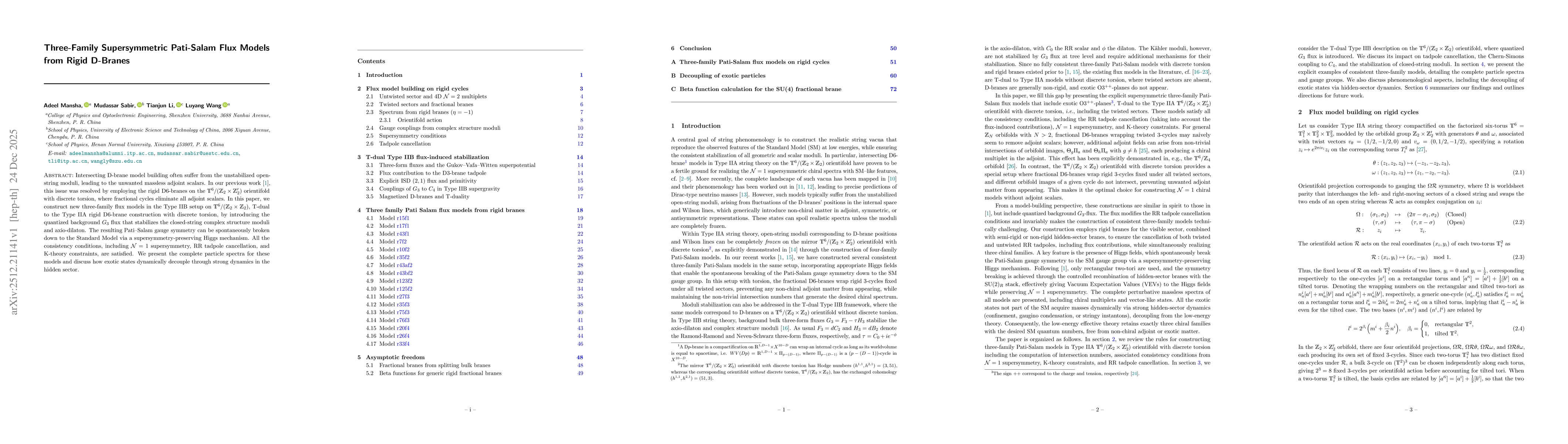 Thumbnail for Three-Family Supersymmetric Pati-Salam Flux Models from Rigid D-Branes