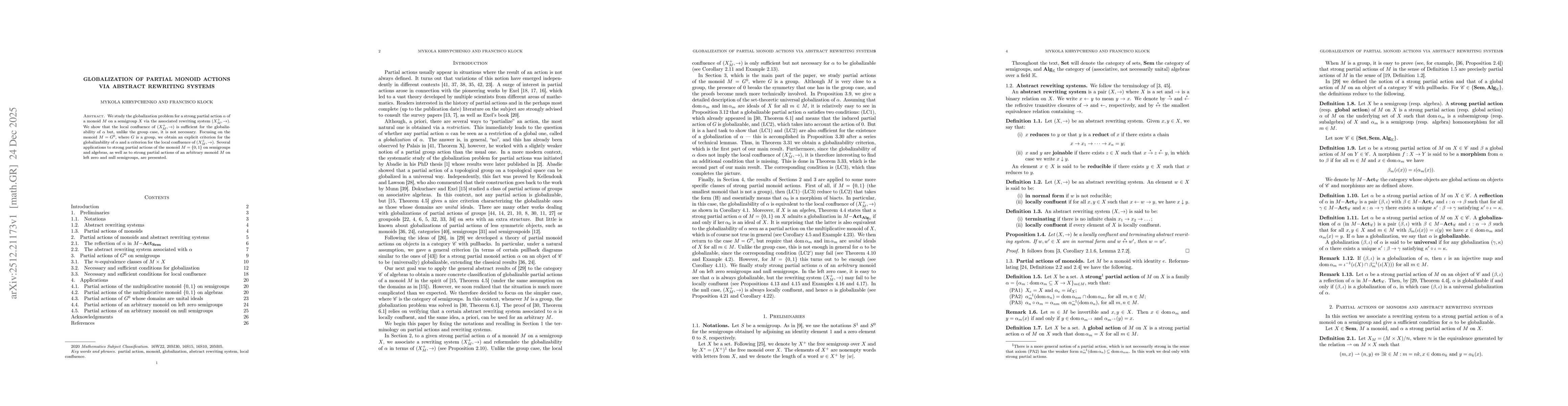 Thumbnail for Globalization of partial monoid actions via abstract rewriting systems