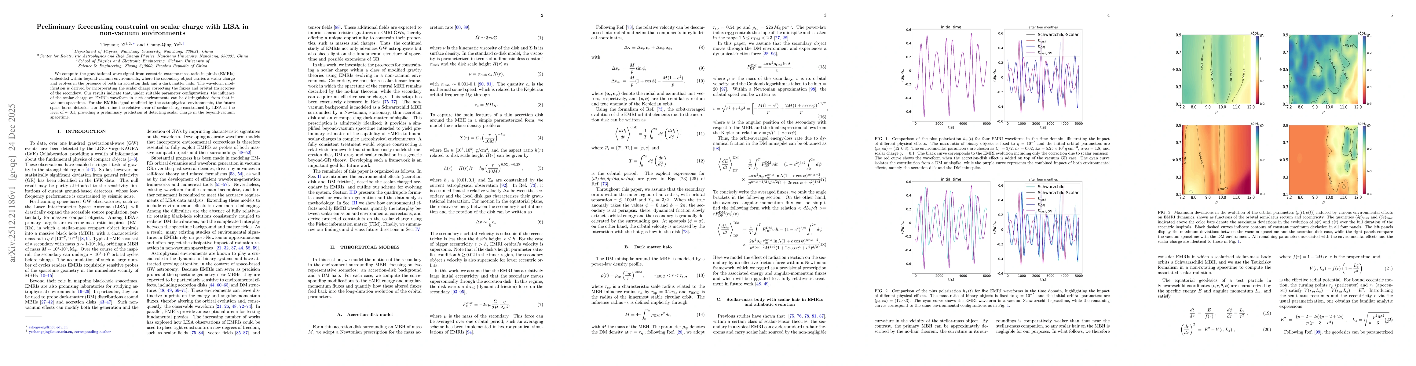 Thumbnail for Preliminary forecasting constraint on scalar charge with LISA in non-vacuum environments