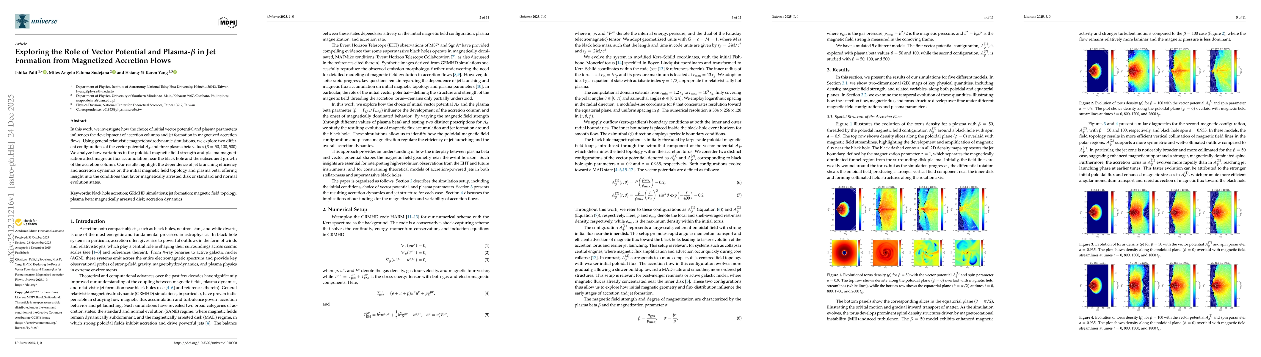 Thumbnail for Exploring the Role of Vector Potential and Plasma-$β$ in Jet Formation from Magnetized Accretion Flows