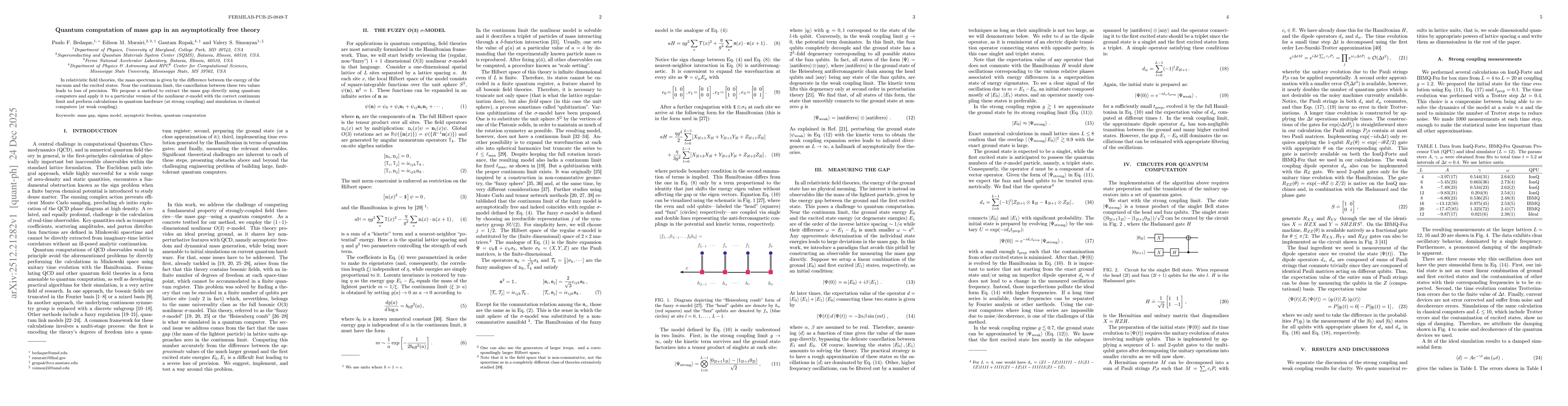 Thumbnail for Quantum computation of mass gap in an asymptotically free theory