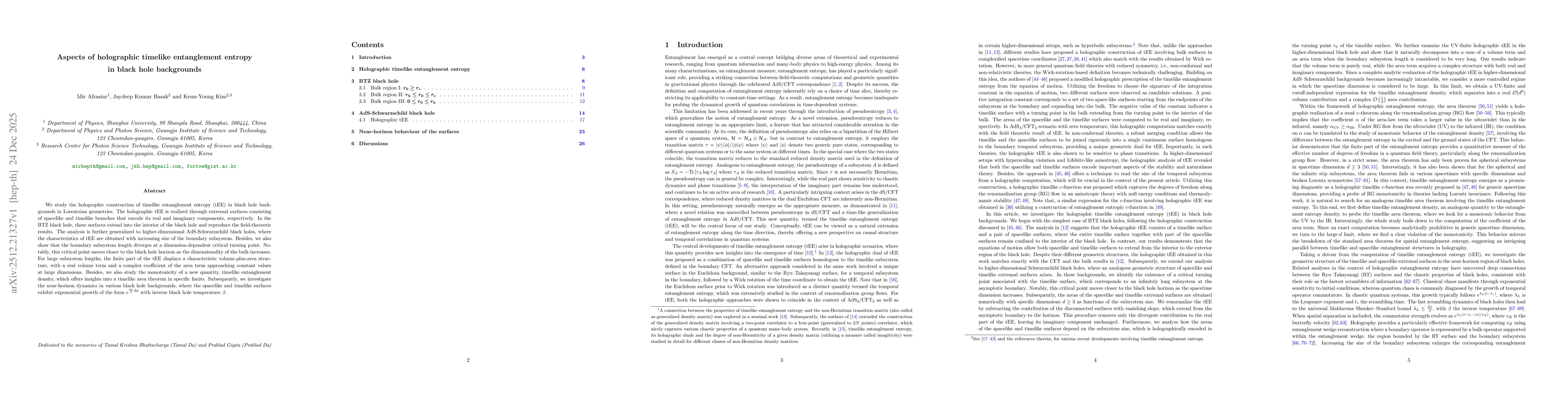 Thumbnail for Aspects of holographic timelike entanglement entropy in black hole backgrounds