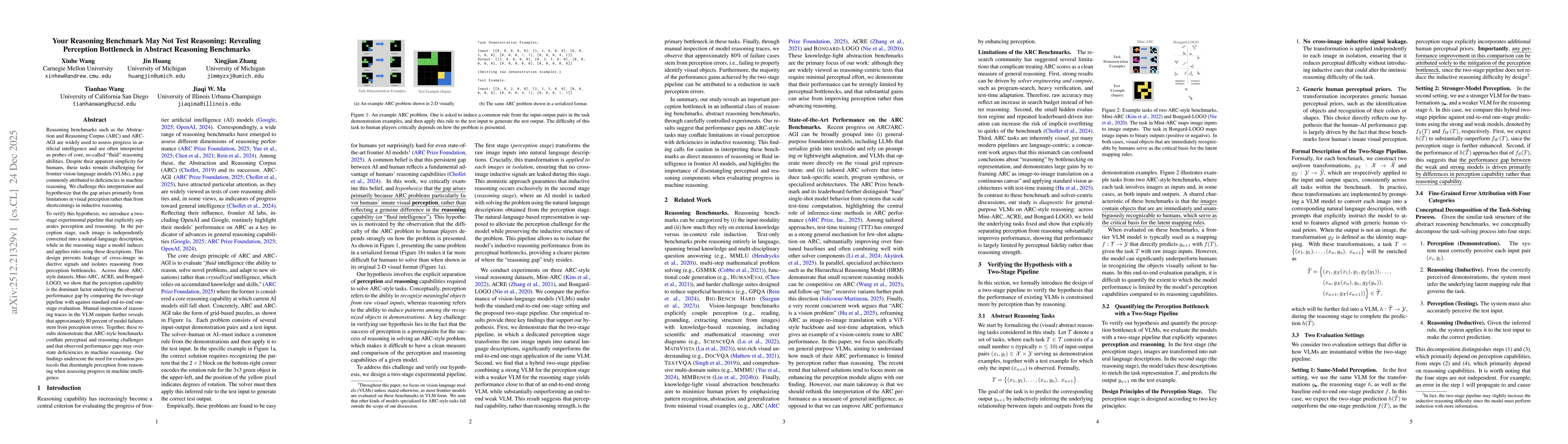 Thumbnail for Your Reasoning Benchmark May Not Test Reasoning: Revealing Perception Bottleneck in Abstract Reasoning Benchmarks