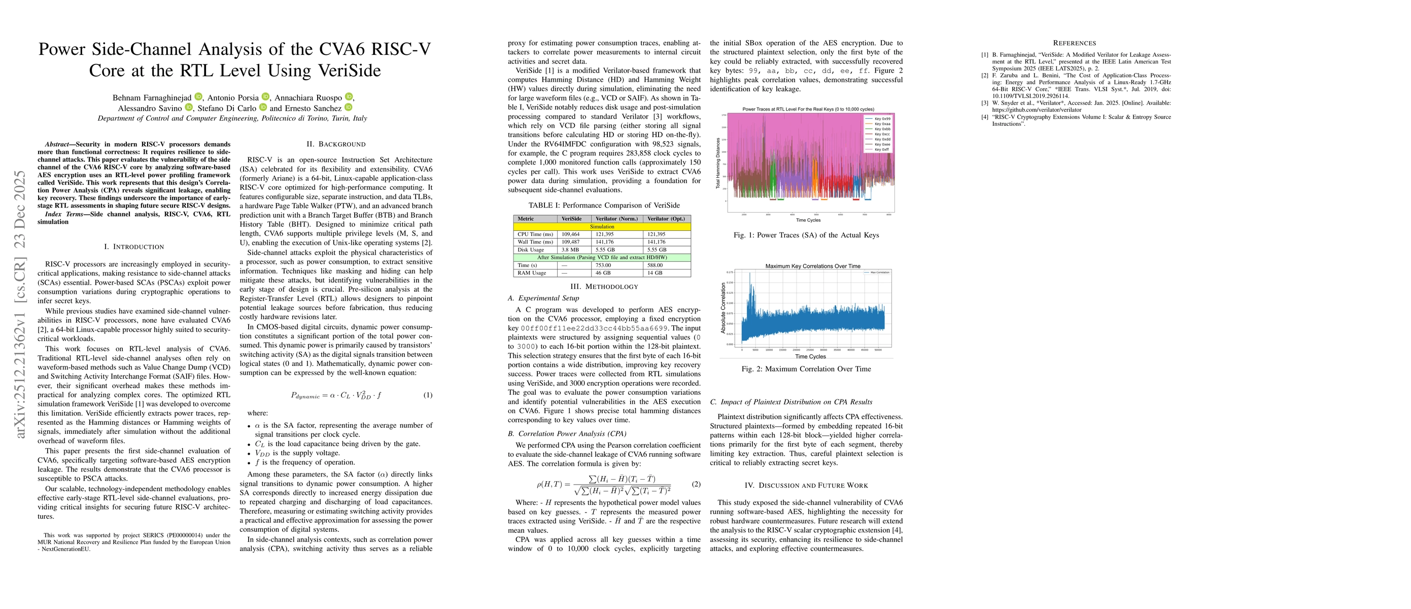 Thumbnail for Power Side-Channel Analysis of the CVA6 RISC-V Core at the RTL Level Using VeriSide