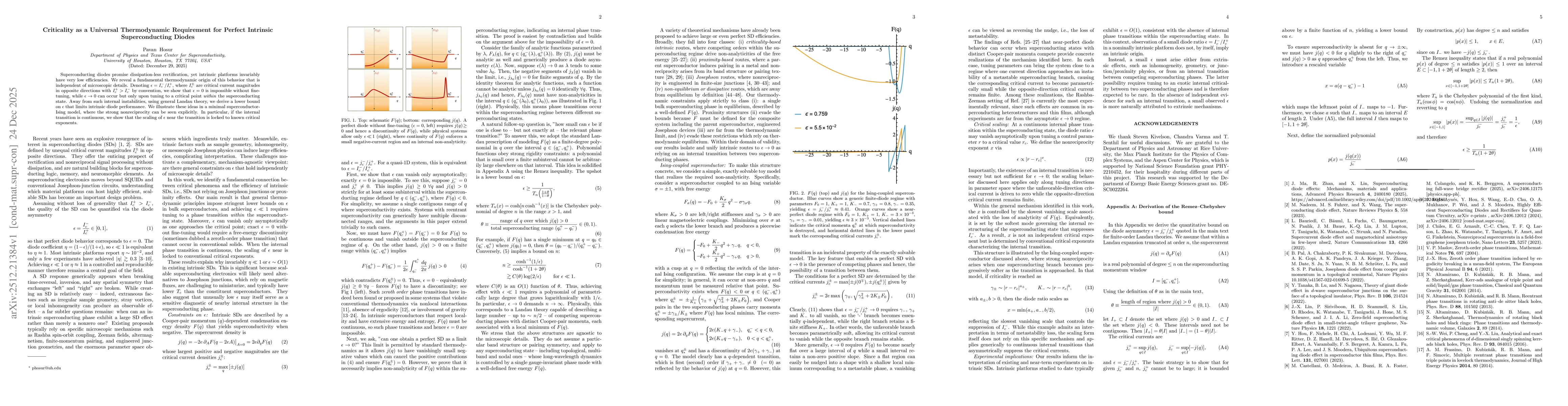 Thumbnail for Criticality as a Universal Thermodynamic Requirement for Perfect Intrinsic Superconducting Diodes