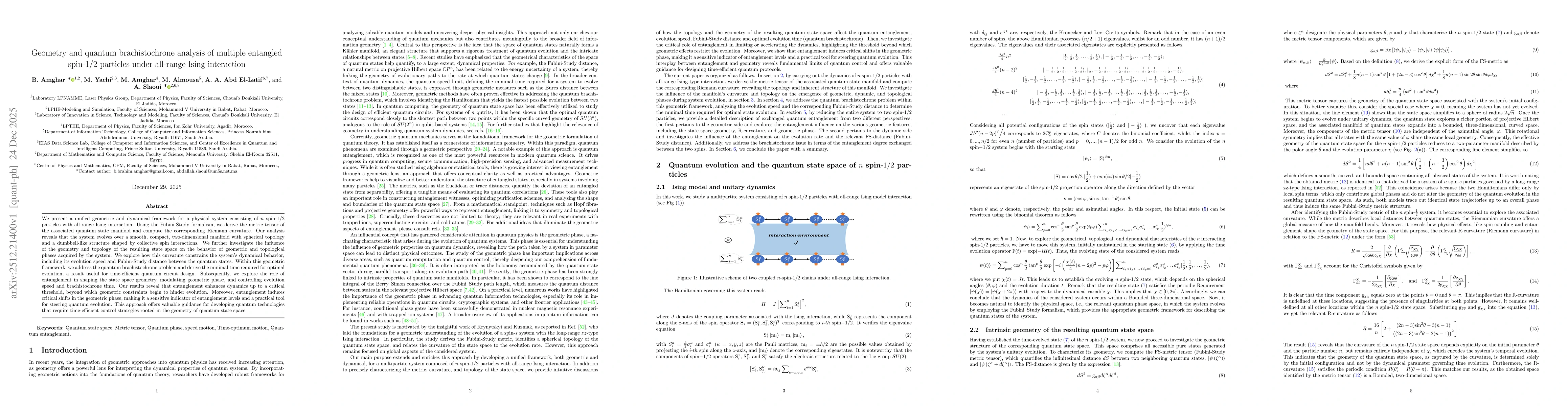 Thumbnail for Geometry and quantum brachistochrone analysis of multiple entangled spin-1/2 particles under all-range Ising interaction