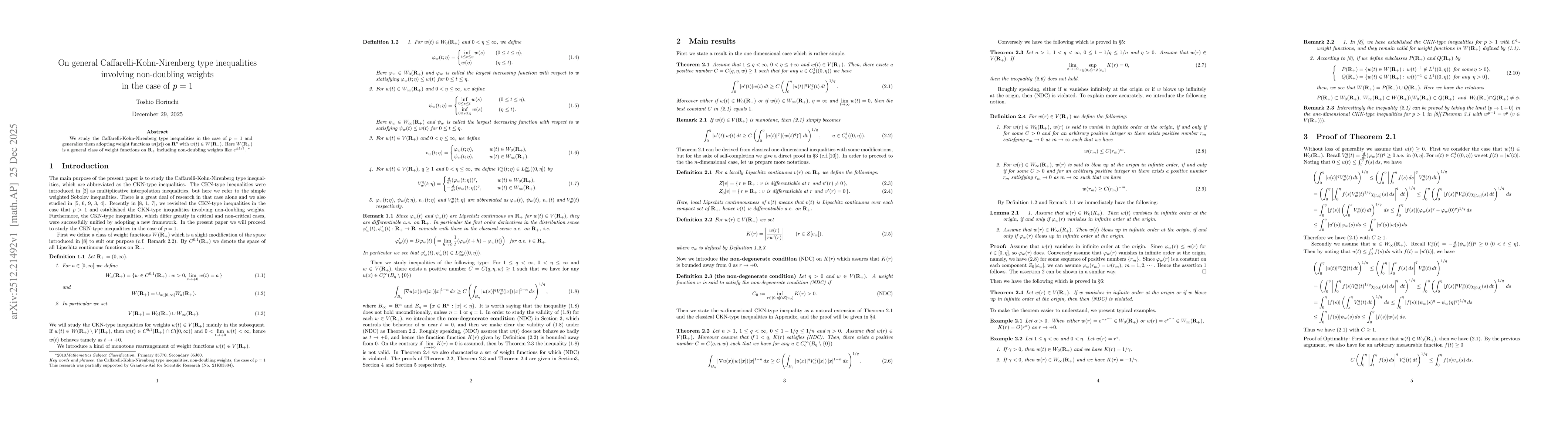 Thumbnail for On general Caffarelli-Kohn-Nirenberg type inequalities involving non-doubling weights in the case of $p=1$