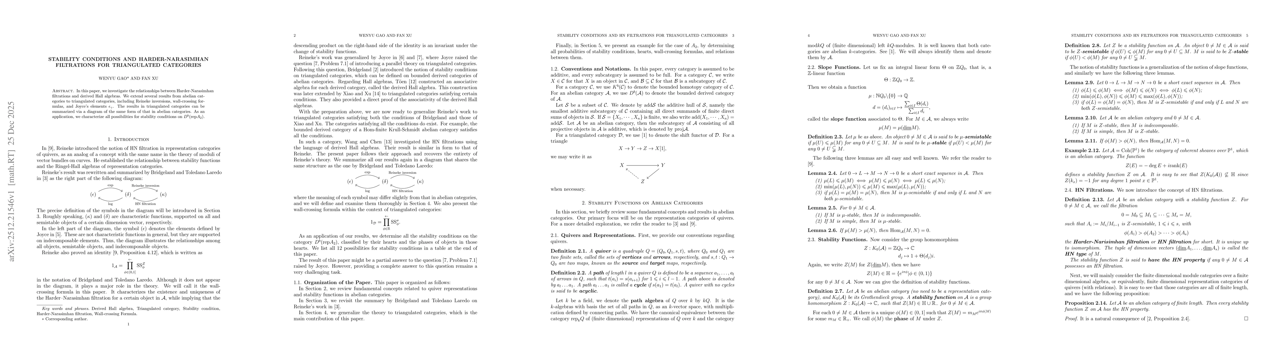 Thumbnail for Stability Conditions and Harder-Narasimhan Filtrations for Triangulated Categories