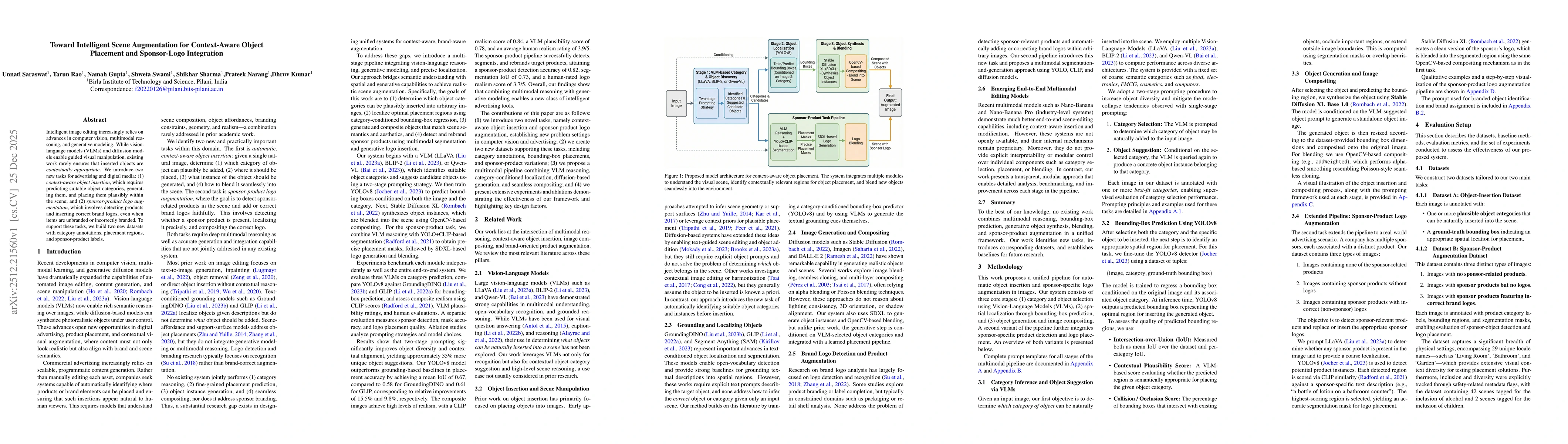Thumbnail for Toward Intelligent Scene Augmentation for Context-Aware Object Placement and Sponsor-Logo Integration