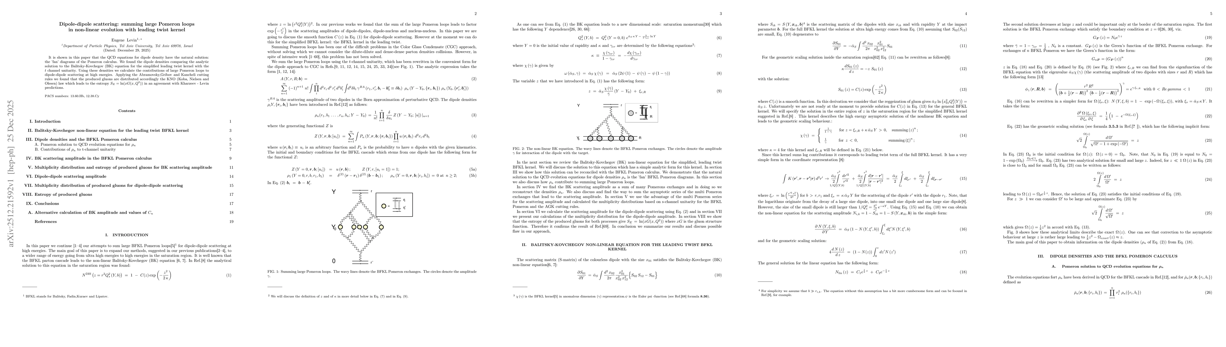 Thumbnail for Dipole-dipole scattering: summing large Pomeron loops in non-linear evolution with leading twist kernel