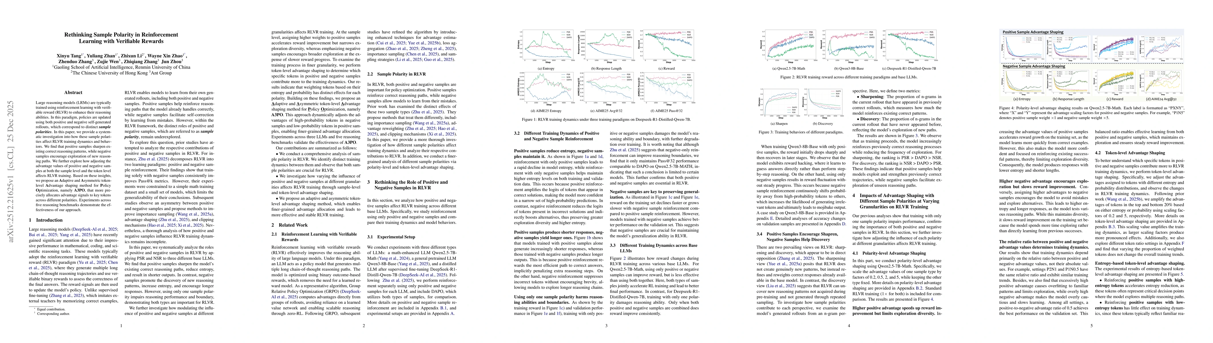 Thumbnail for Rethinking Sample Polarity in Reinforcement Learning with Verifiable Rewards